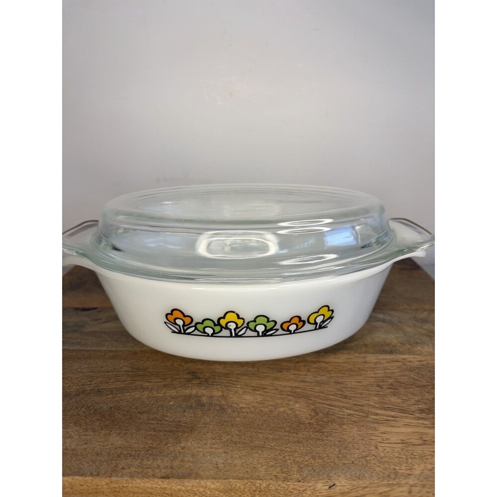 FIRE KING ANCHOR HOCKING VINTAGE CASSEROLE BAKING DISH 1 1/2 QT SUMMERFIELD New